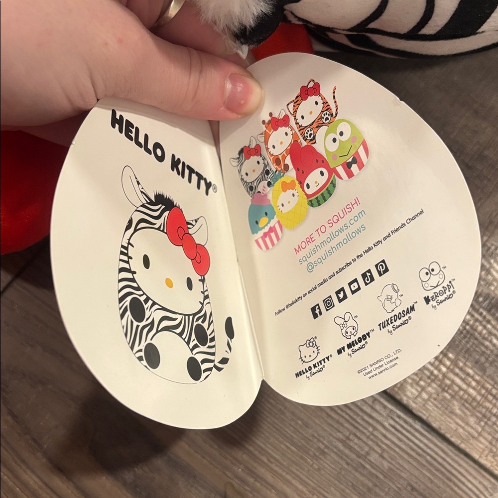 Hello Kitty Zebra Squishmallow - Picture 6 of 6